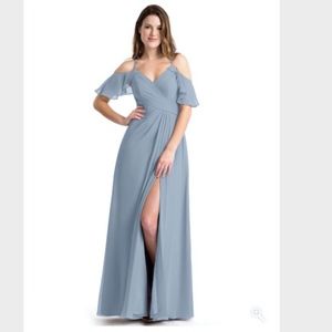 Dusty Blue Azazie Bridesmaid's Dress